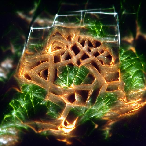 Glowing Fractal Lichtenberg Figures Emerging from Crystal