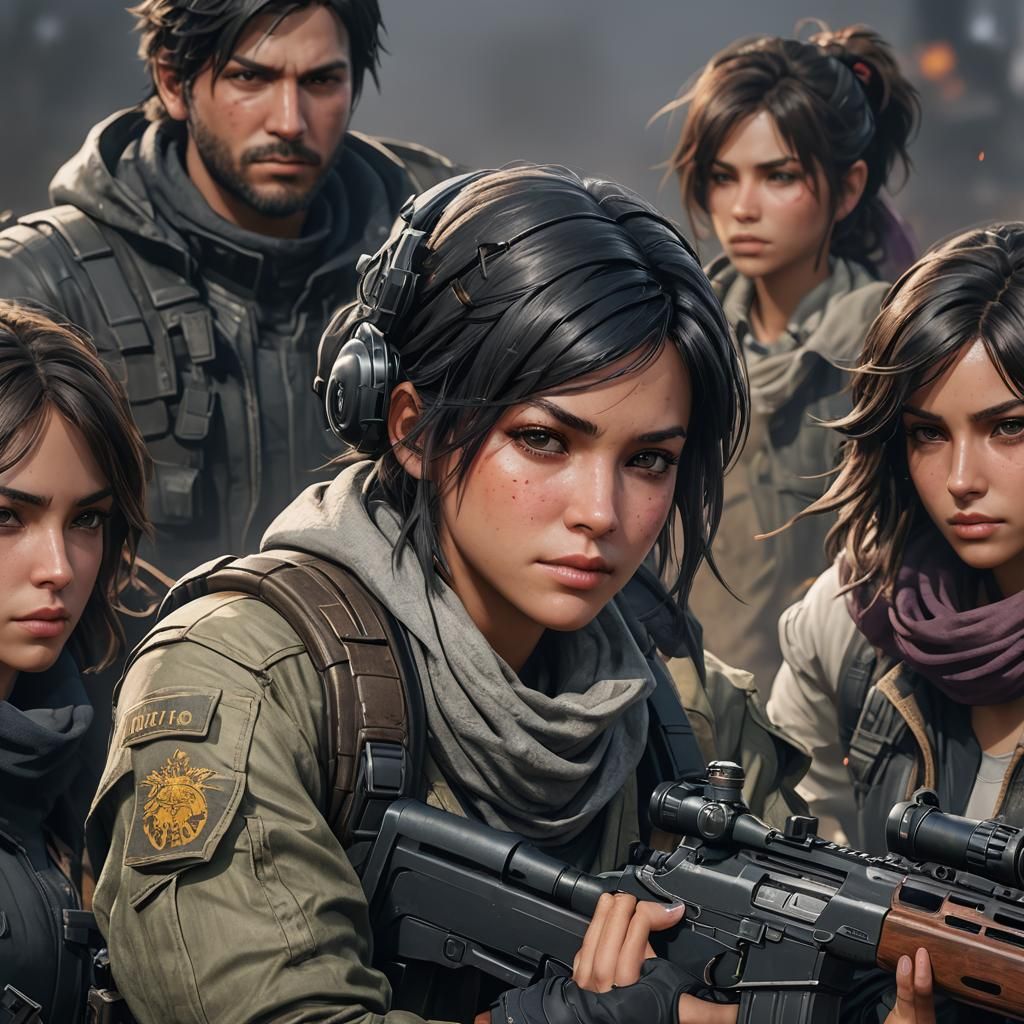 Detailed PUBG Sniper Headshot Portrait