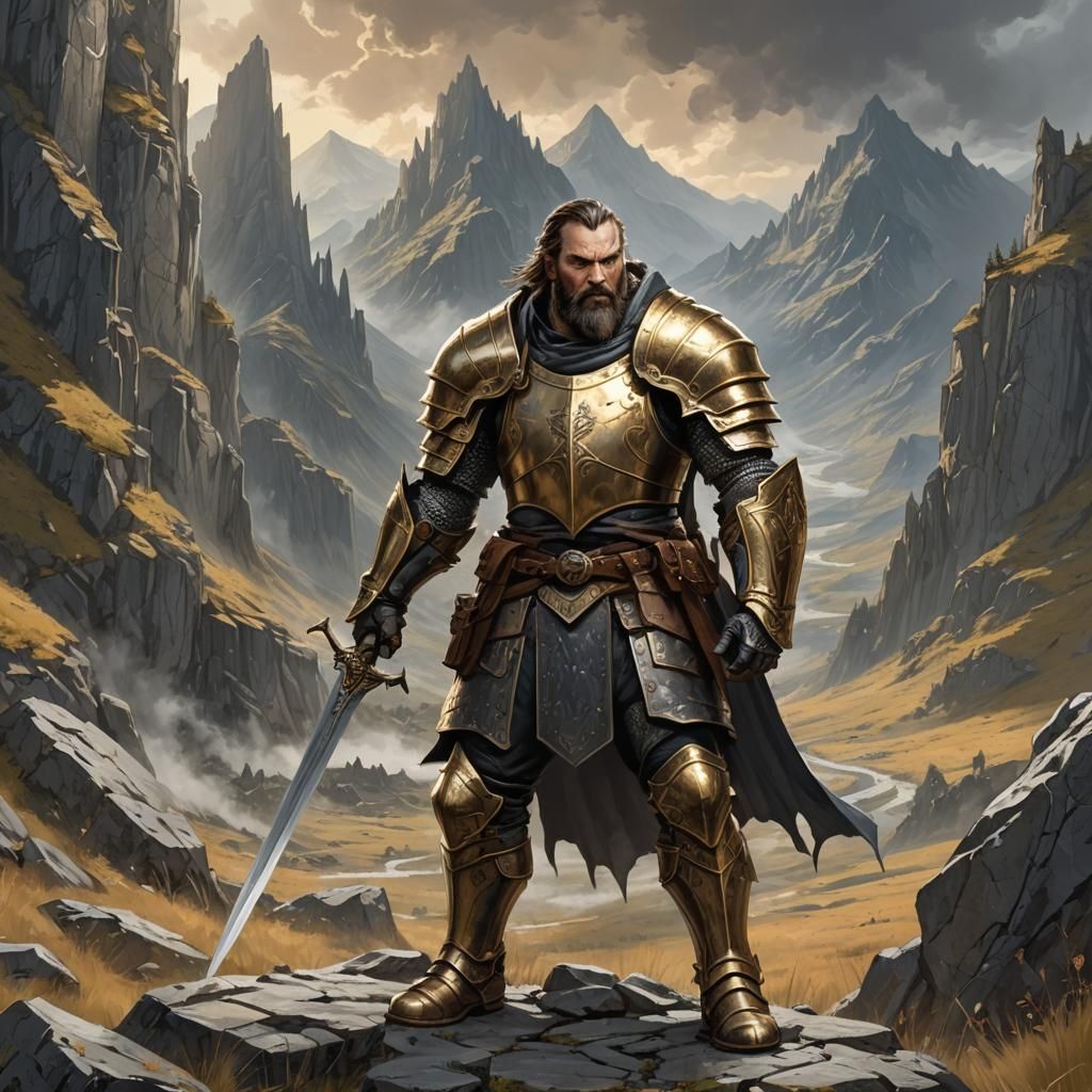 Vengeance Paladin in Gothic Fantasy Style