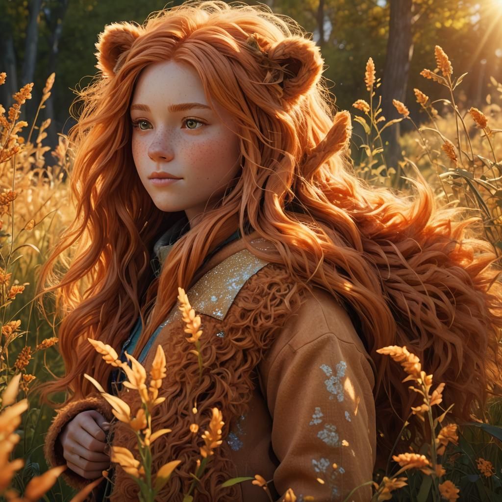 Girl Transforms into Teddy Bear: Pixar-Style 3D Render