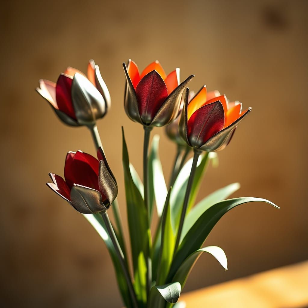 Metal Blooms in Earthy Harmony