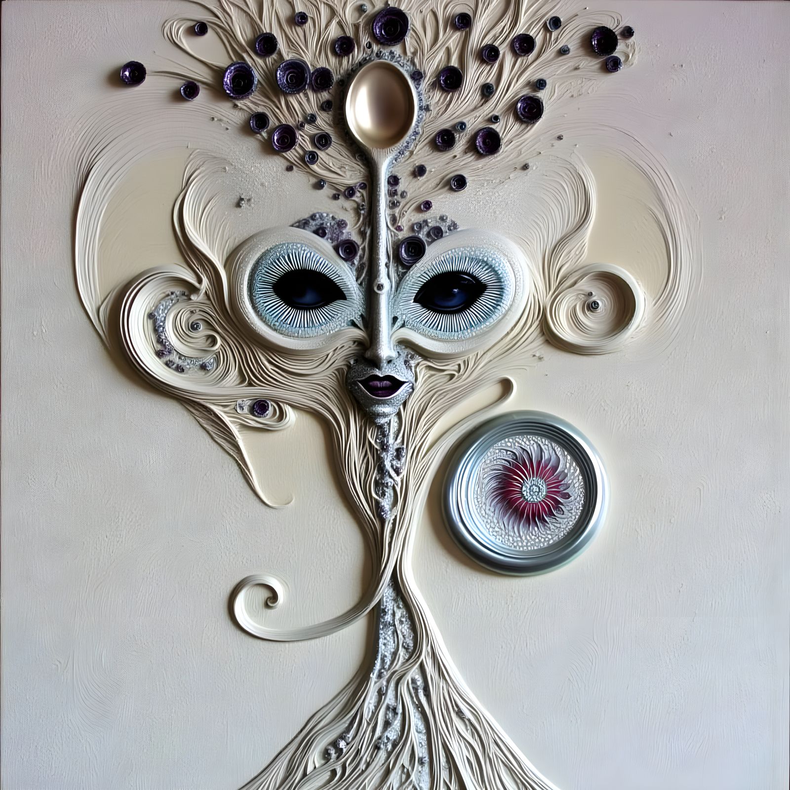 Kitchen Goddess in Mosaic Garden Landscape