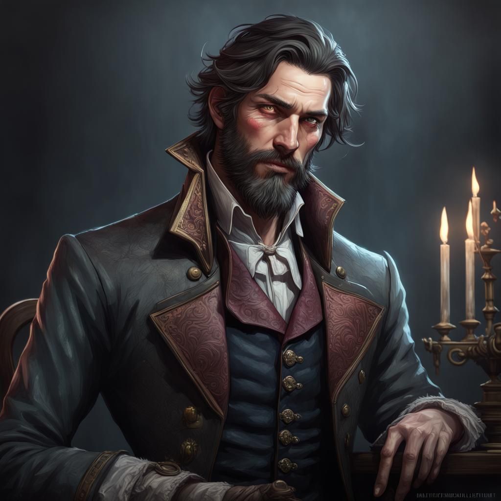 Freebooter Portrait in Bloodborne Game Style