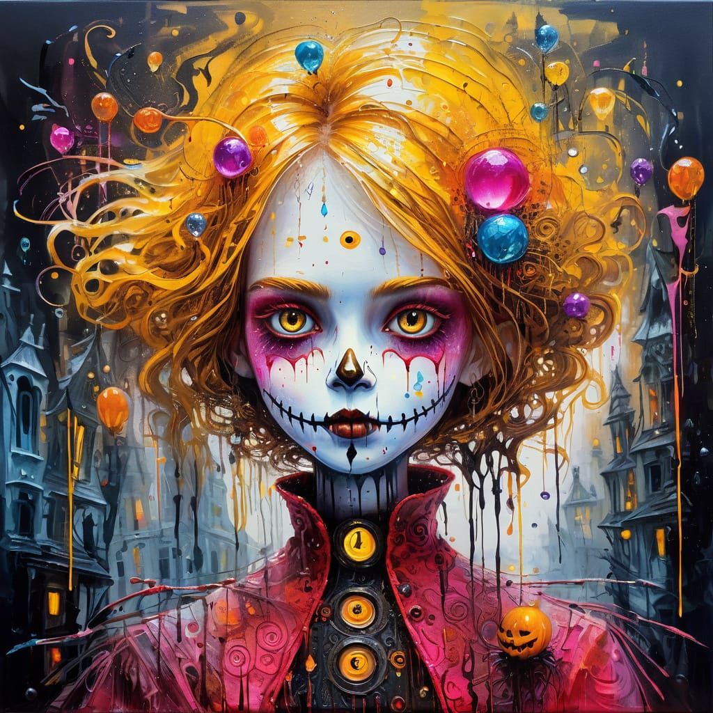 Steampunk Halloween Party in Klimt Crochet Style