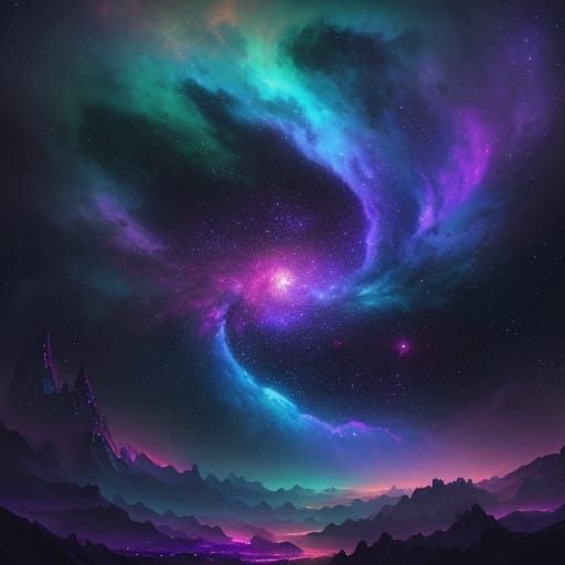 Celestial Entity in Cosmic Nebula