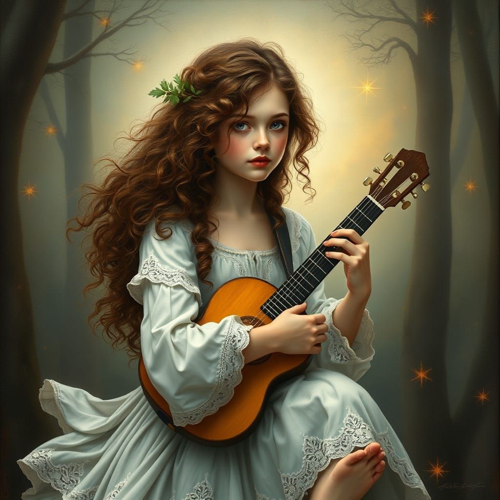 Surreal Fantasy Portrait in Whimsical Realism Style