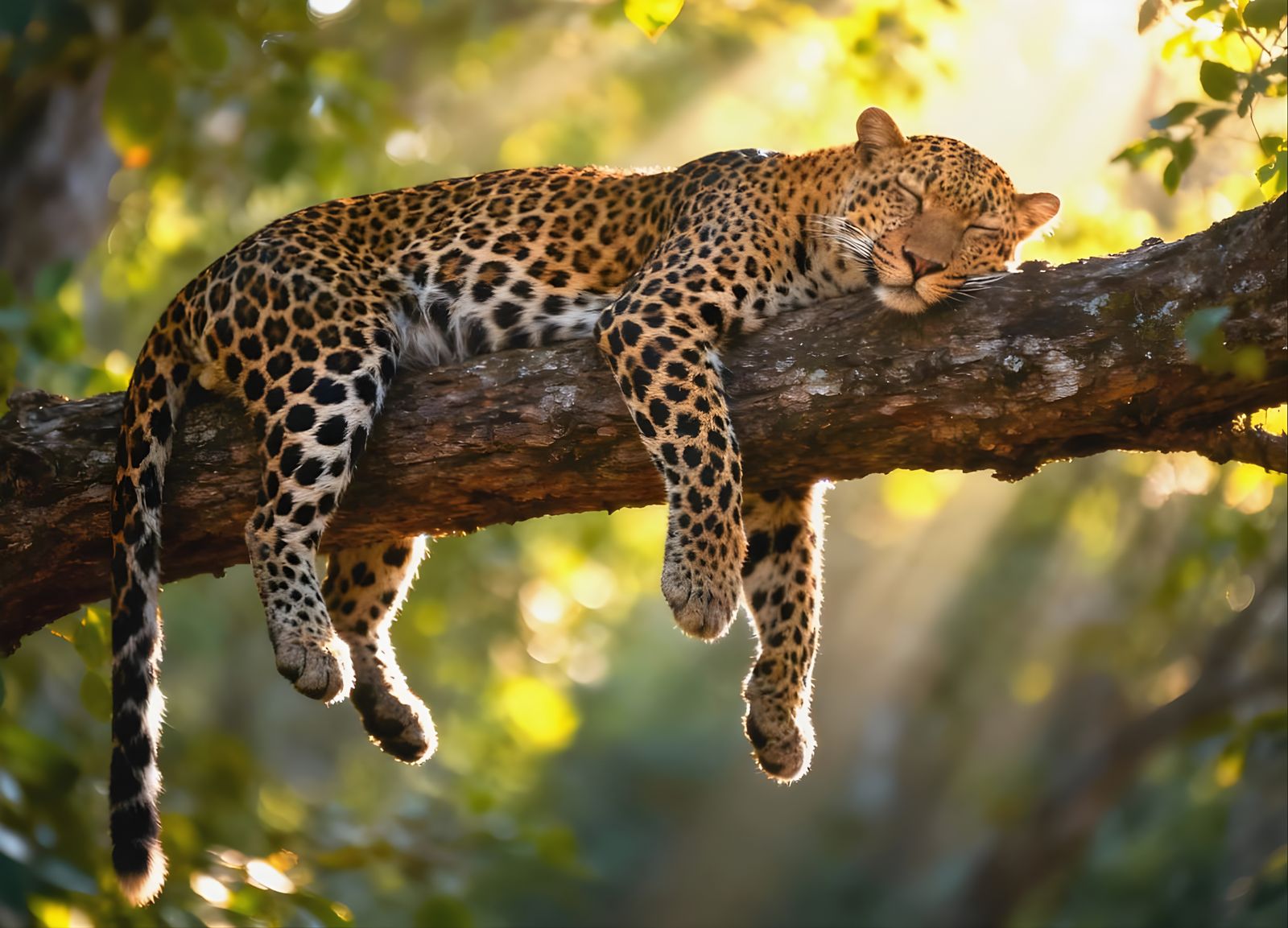 Asleep after a full meal