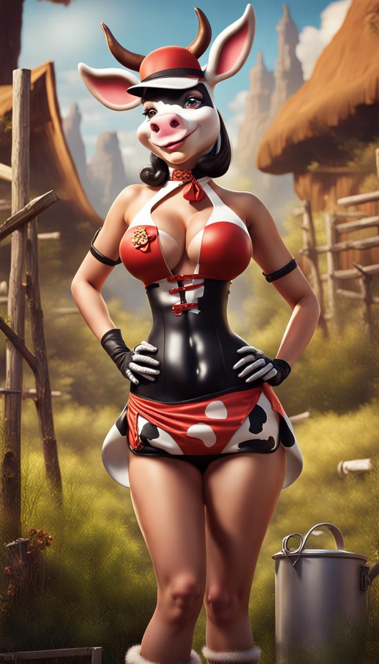 Playboy Cowgirl: Anthropomorphic Pinup in Digital Art