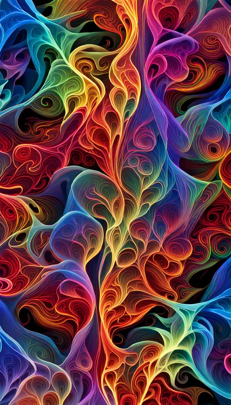Iridescent Smoke Toroids in Fractal 3D Rendering