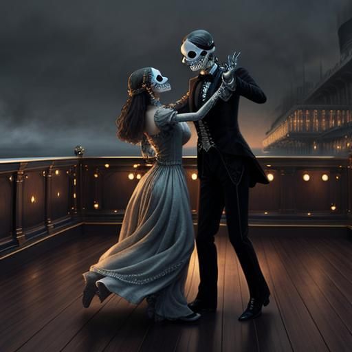 Skeletons Dance on Titanic Deck: Digital Matte Painting