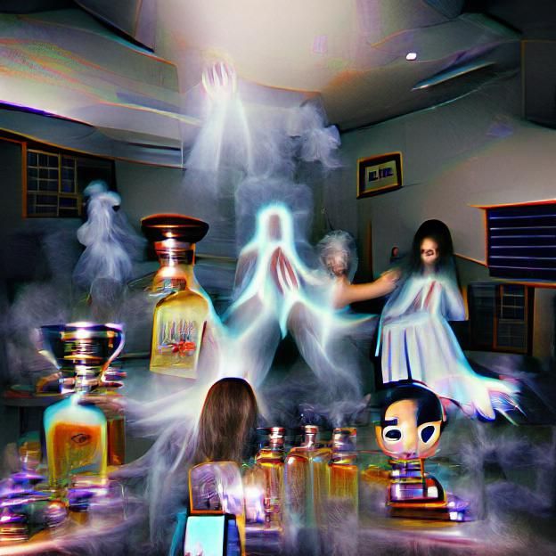 Ethereal Spirit Emerging from the Darkness