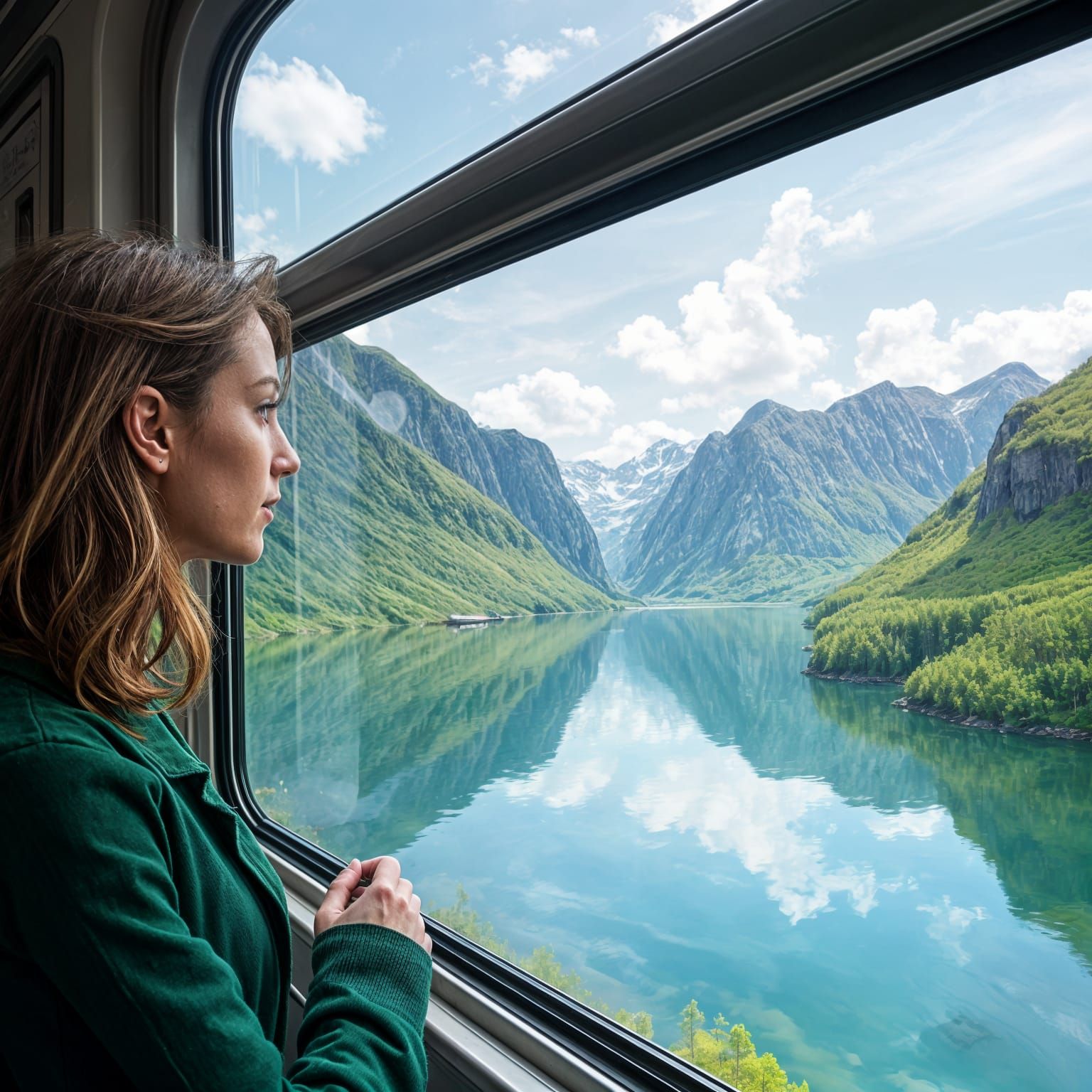 Tranquil Norwegian Fjords in Soft Ethereal Style