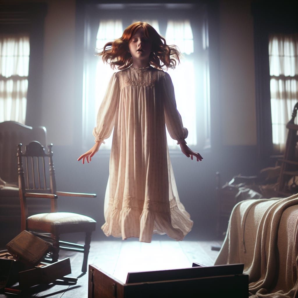 The Exorcist: Regan levitating