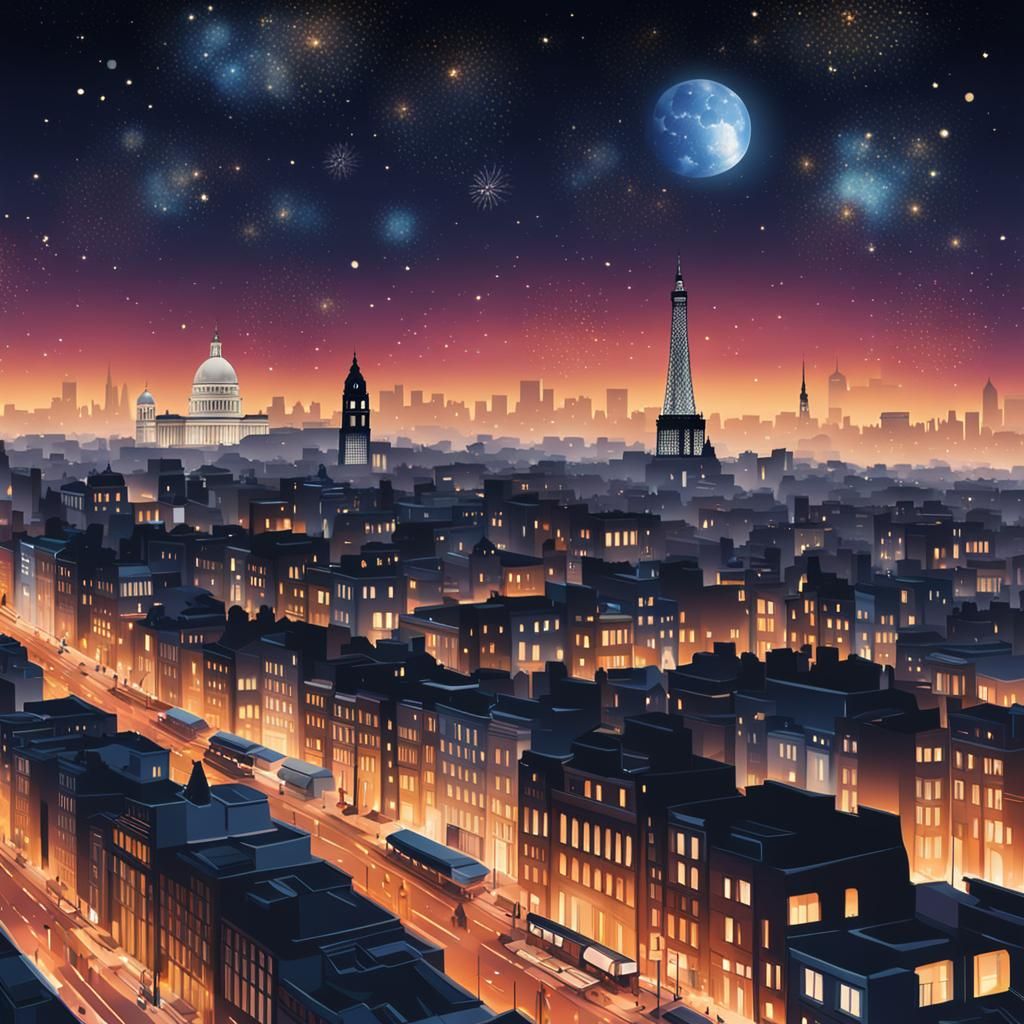 Dazzling City Lights at Night: Professional Photography