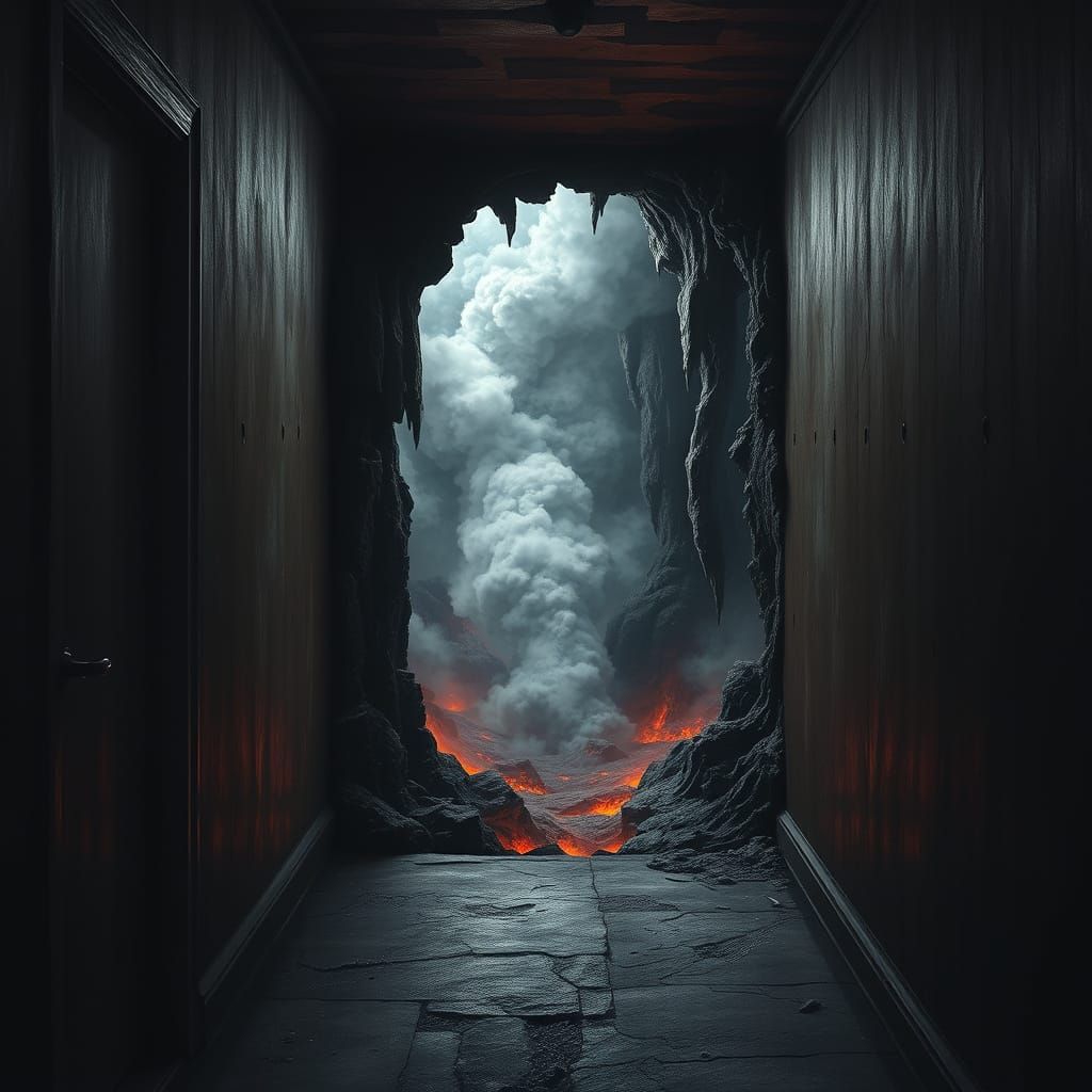 Hellish Abyss Entryway in Dark Fantasy Style
