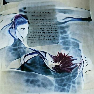 Izanagi and Izanami in Sumi-e Ink Wash