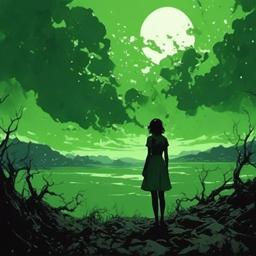 Verdant Portal in Barren Landscape