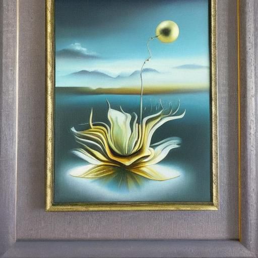 Surreal Black Pearl and Diamond Landscape