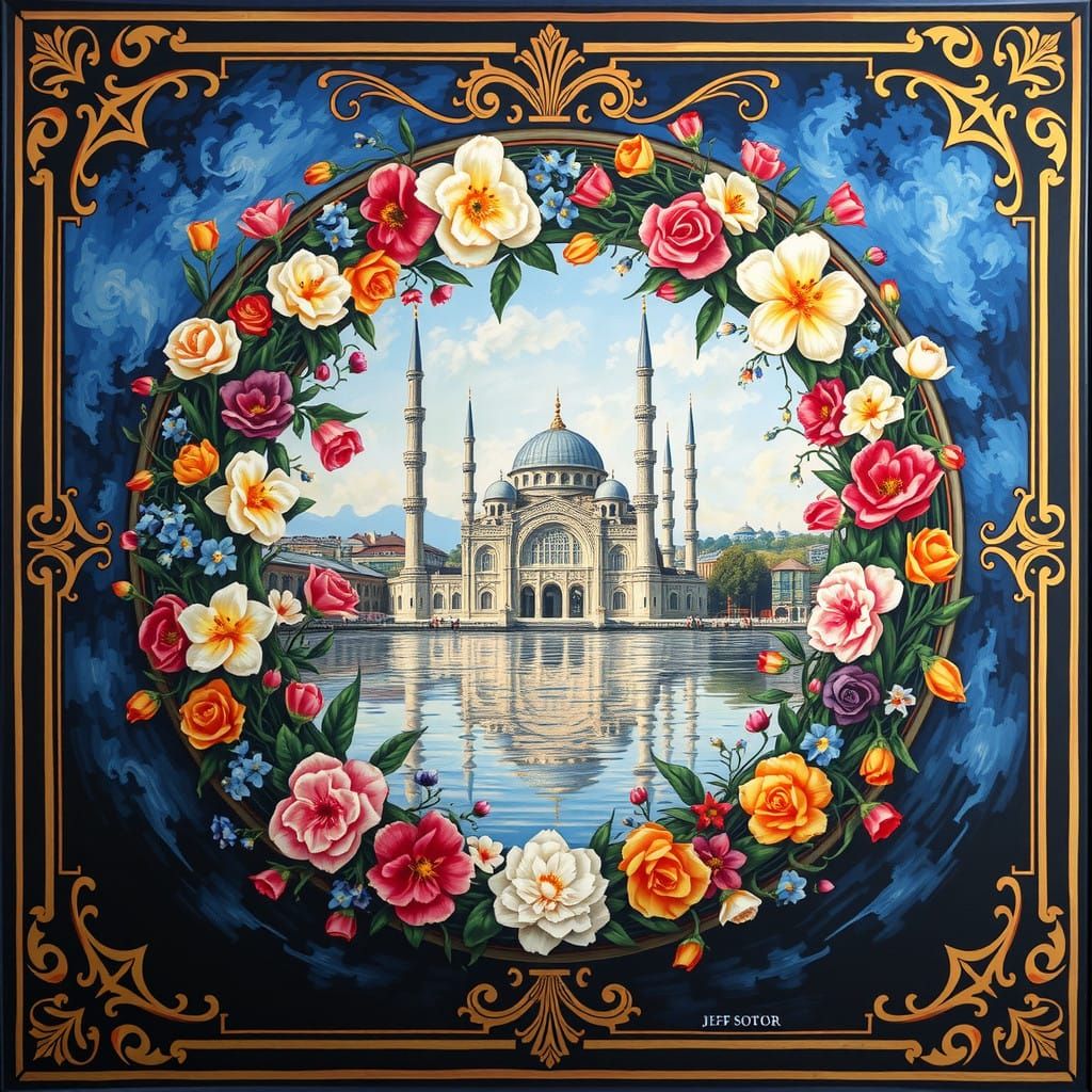 Surreal Spring Florals in Art Deco Style