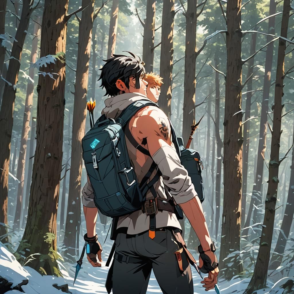 Anime Style Porter with Ice Arrow Magic