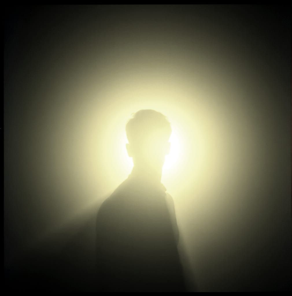 Light Refraction Creates Man Shape: Cinematic Still