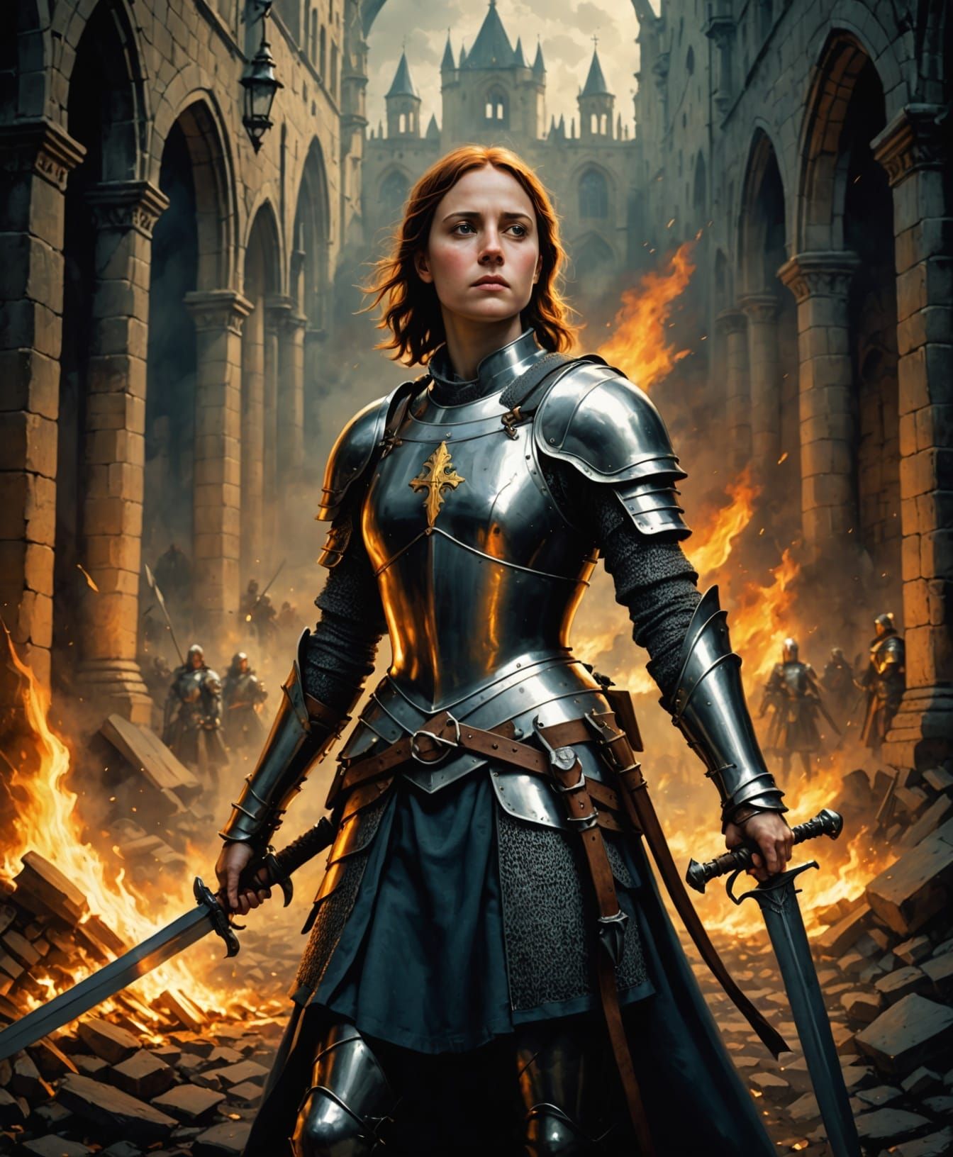 Joan of Arc in Epic Dramatic Setting