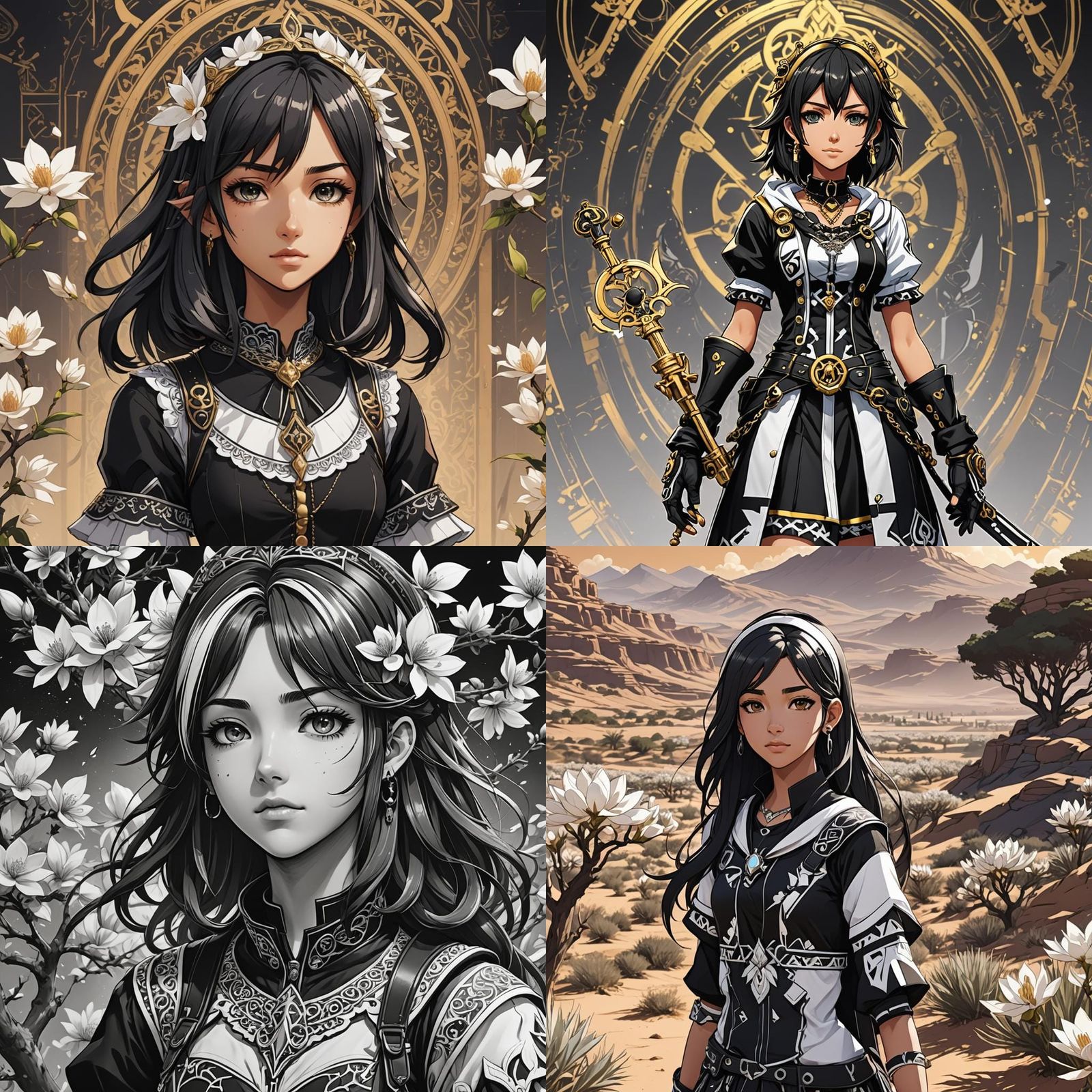 Teenage Girl in Anime Style Kingdom Hearts Attire