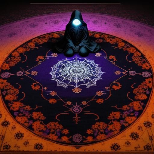 Halloween Ghost Rug in Hyper-Realistic Style