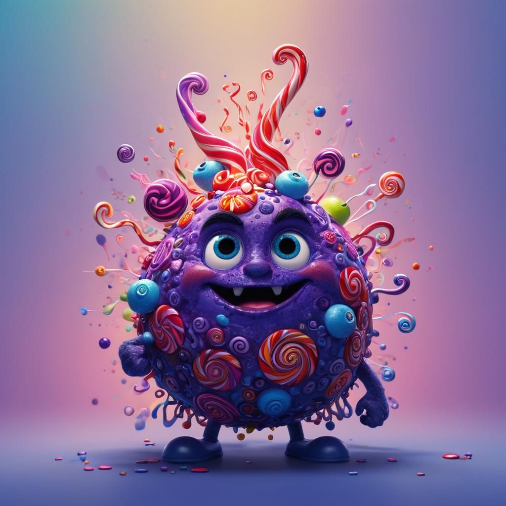 Blueberry Candyman in Pixar-Inspired Concept Art