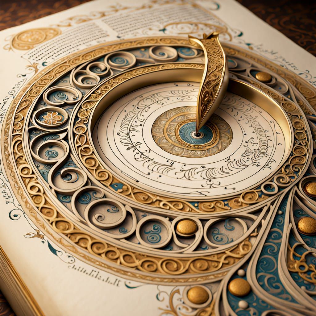 Delicate Pi Illumination in Medieval Style