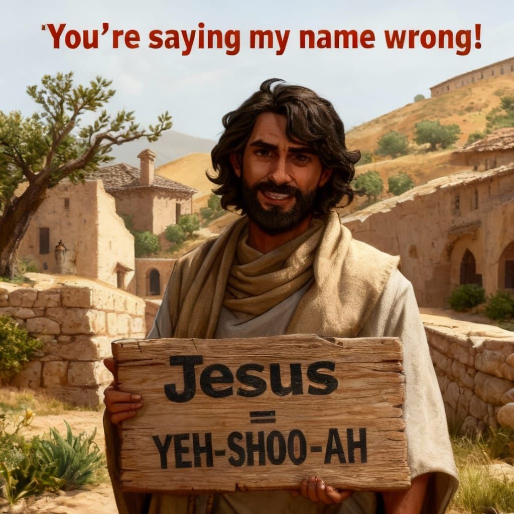 Historical Illustration: Man in Galilee Holding Sign