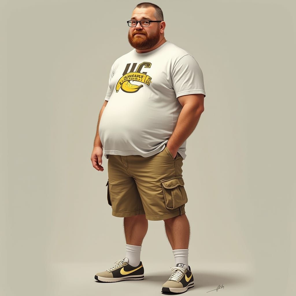 Detailed Portrait of Middle-Aged Man in Realistic Style