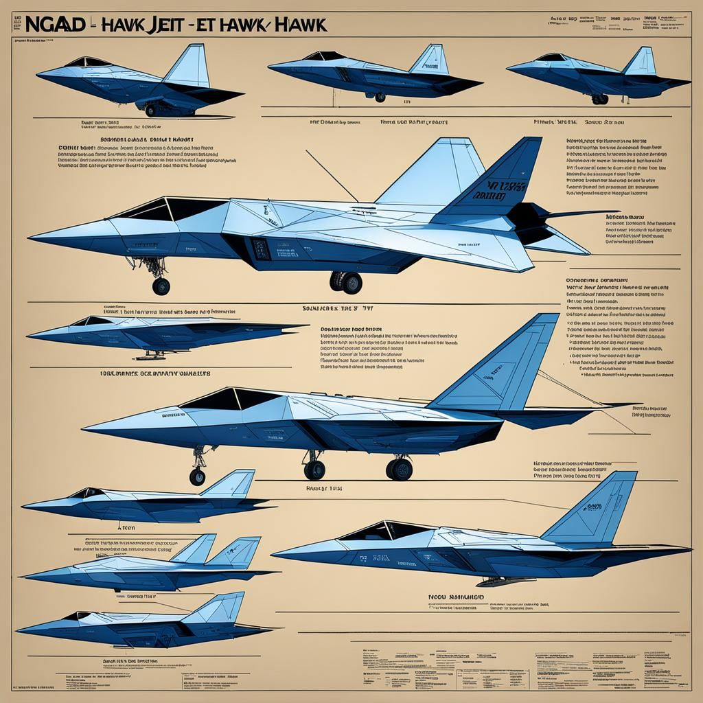 F-117 NGAD Futuristic Jet Blueprint Concept