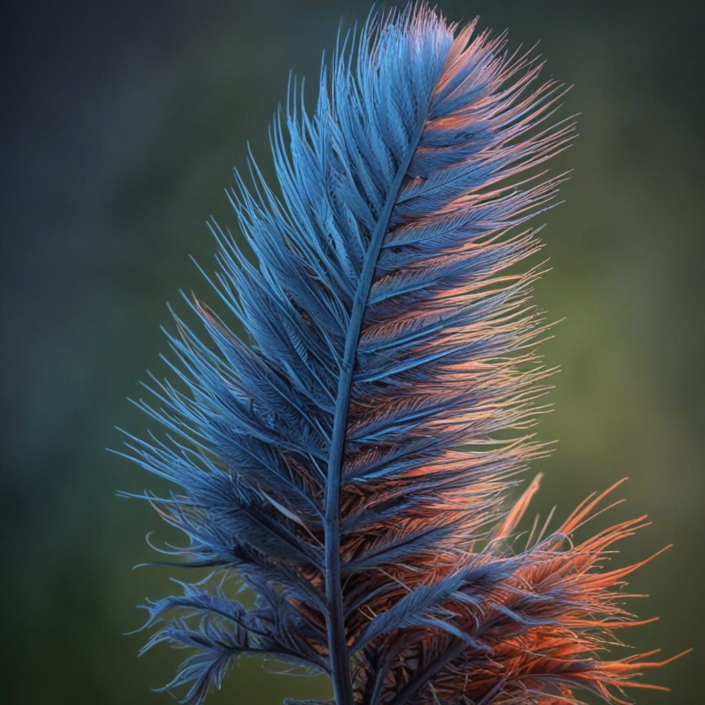 Hyperdetailed Macro Photograph of a Plume