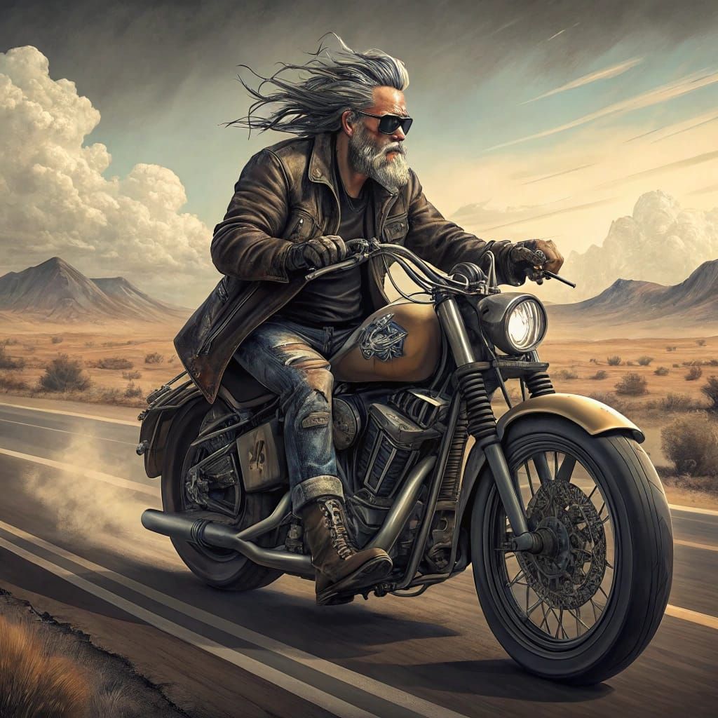 Bobby Elvis from Sons of Anarchy rides his bike II