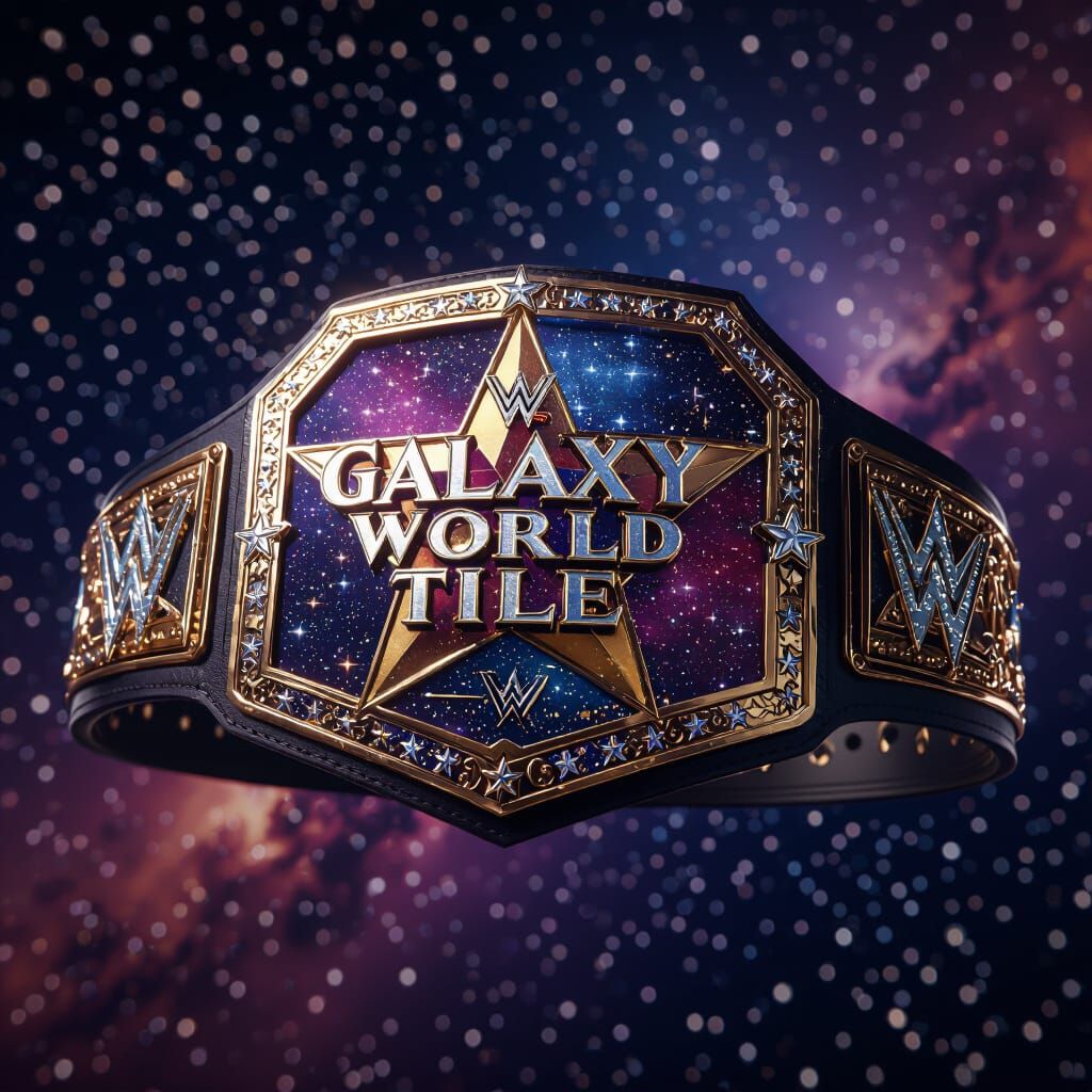 Galaxy WWE Championship Belt: Star Design, Celestial Atmosph...