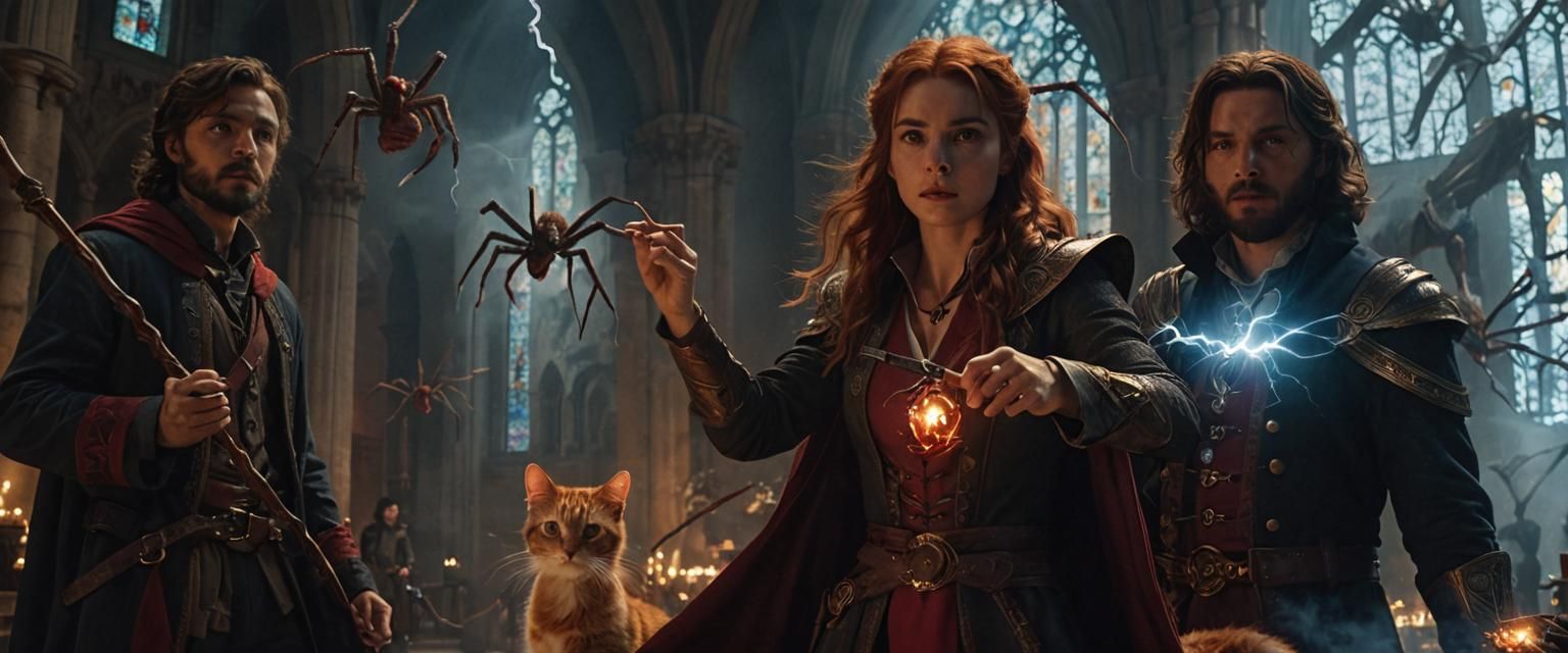 Mages and Spiders in Gothic Cathedral