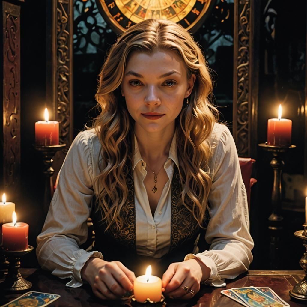 Fortune Teller Portrait with Eerie Backlighting