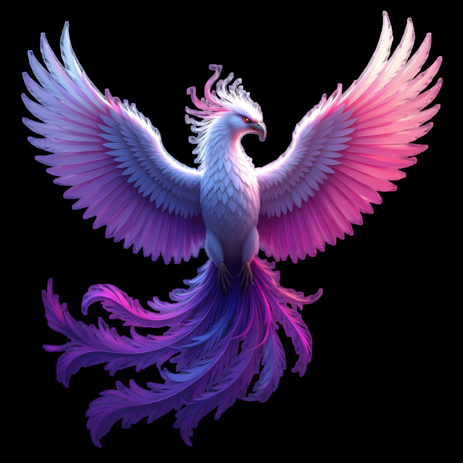 Furious Phoenix in Detailed Matte Painting Style