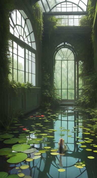Lily pad reflection