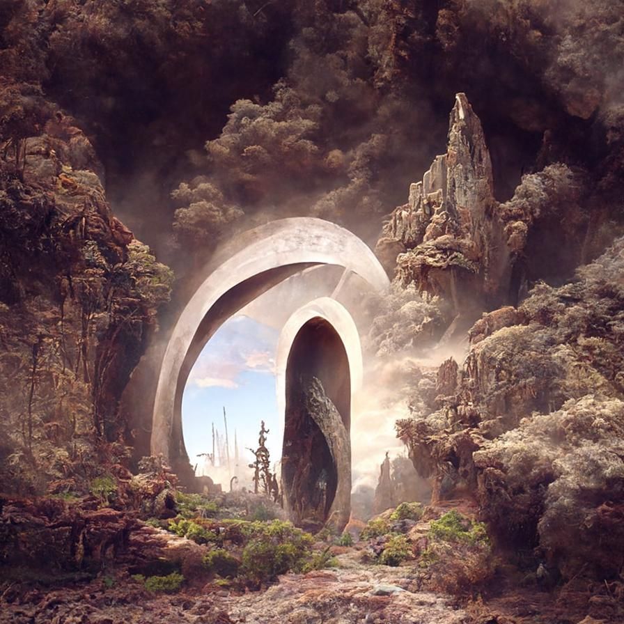 Circular Stargate Opens to Alien Mechanical World