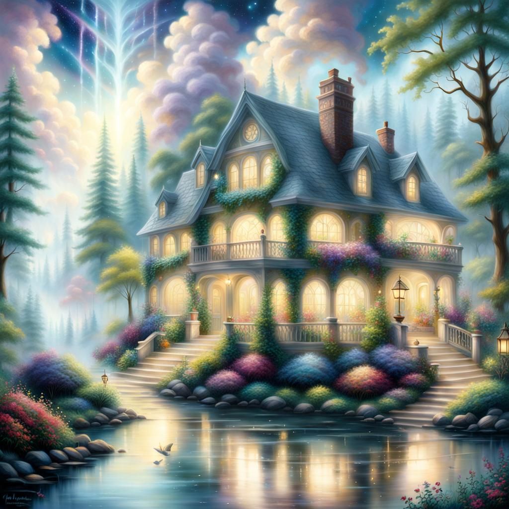 Ethereal Galaxy Home in a Nature Theme