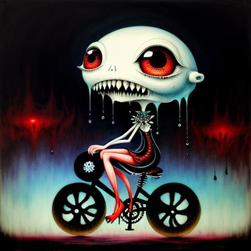 Surreal Chibi Figure in Dreamlike Style