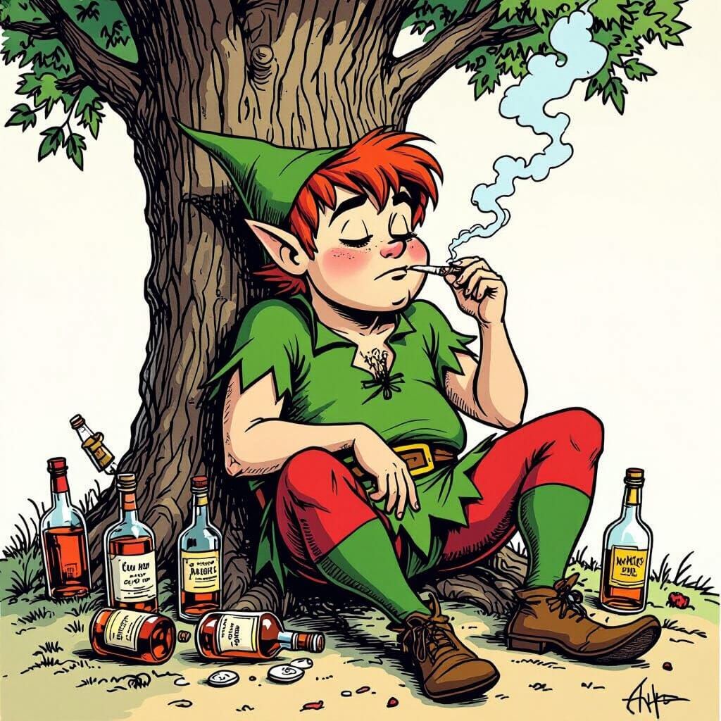 Peter Pan's Darkest Hour: Cartoon Style