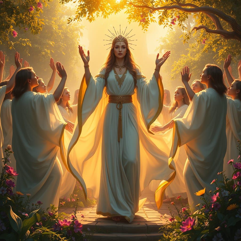 Goddess Hestia in Divine Harmony