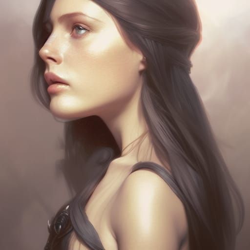 Arwen Portrait in Hyperdetailed Splash Art Style
