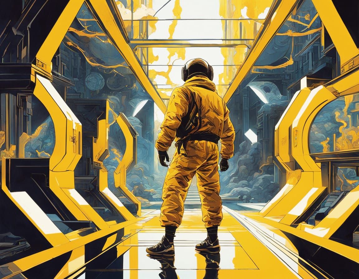 Frozen in Neon Labyrinth