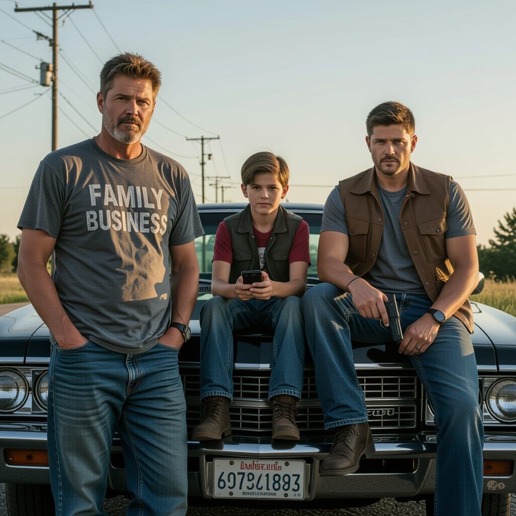 Winchesters in a Cinematic Digital Art Style