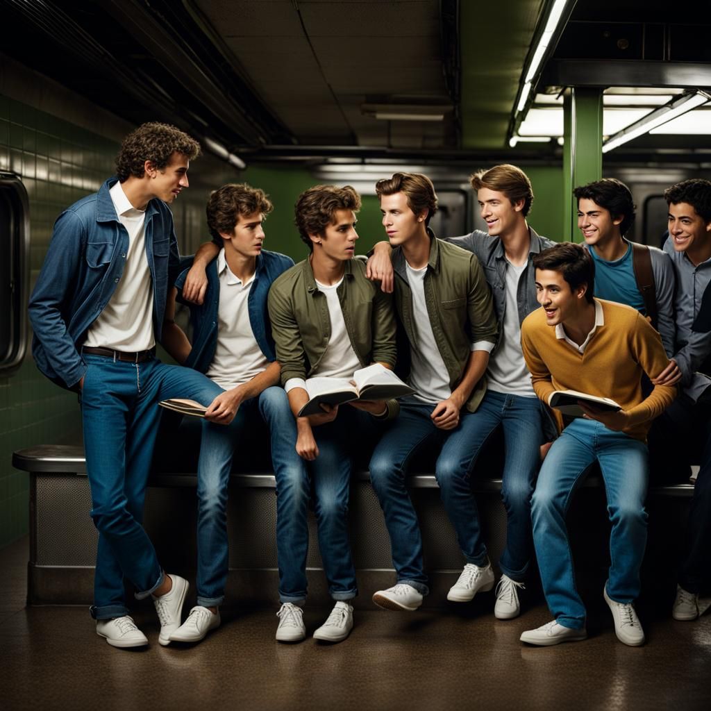 Barefoot College Students on Subway, Professional Portrait
