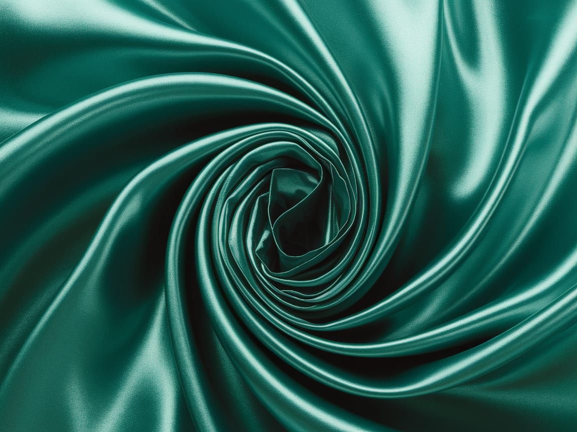 Surreal Abstract Painting of August Green Silky Cerulean